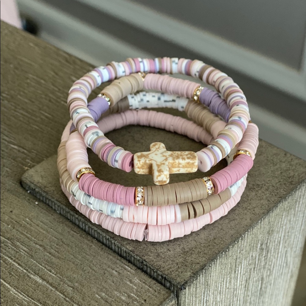 Heishi beaded bracelets